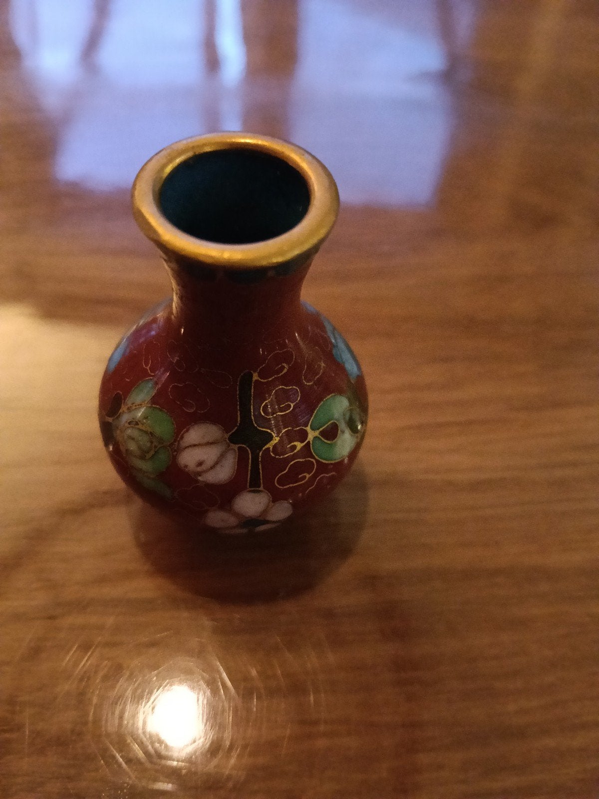 Miniatuur Cloisonné Vaasje - Handgemaakt, Ophalen of Verzenden