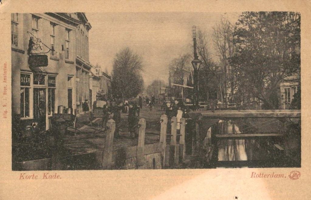 Oude Ansichtkaart Korte Kade, Kralingen, Rotterdam, Verzamelen, Ophalen of Verzenden, Voor 1920, Ongelopen, Zuid-Holland