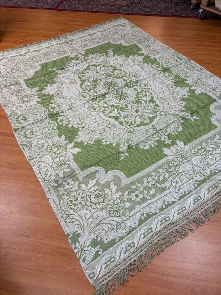 Grandfoulard lindegroen zachte glans 260/194 cm