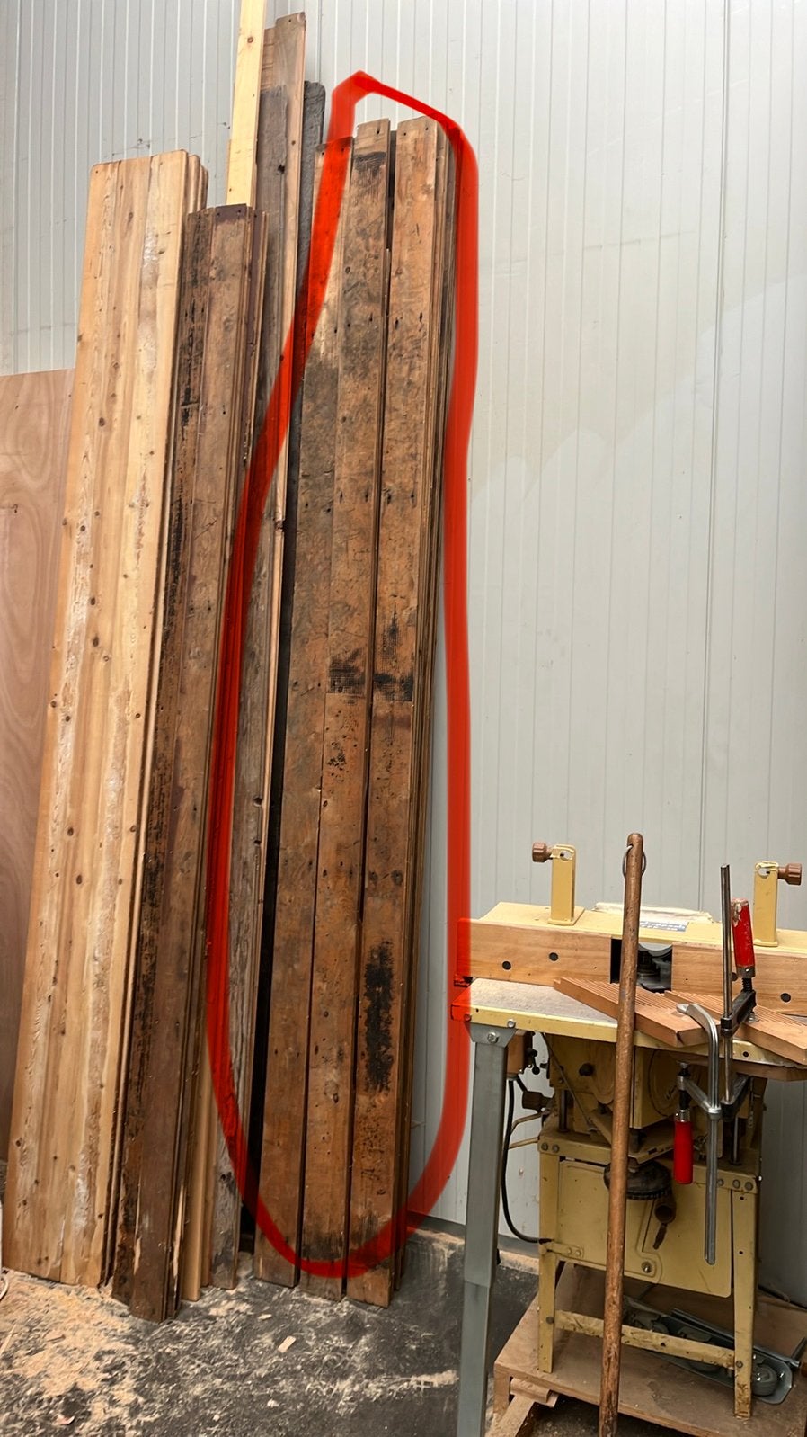Ontspijkerd sloophout mooi partijtje 18planken 3,05m lengte, Ophalen, Zo goed als nieuw, Minder dan 180 cm, Palen