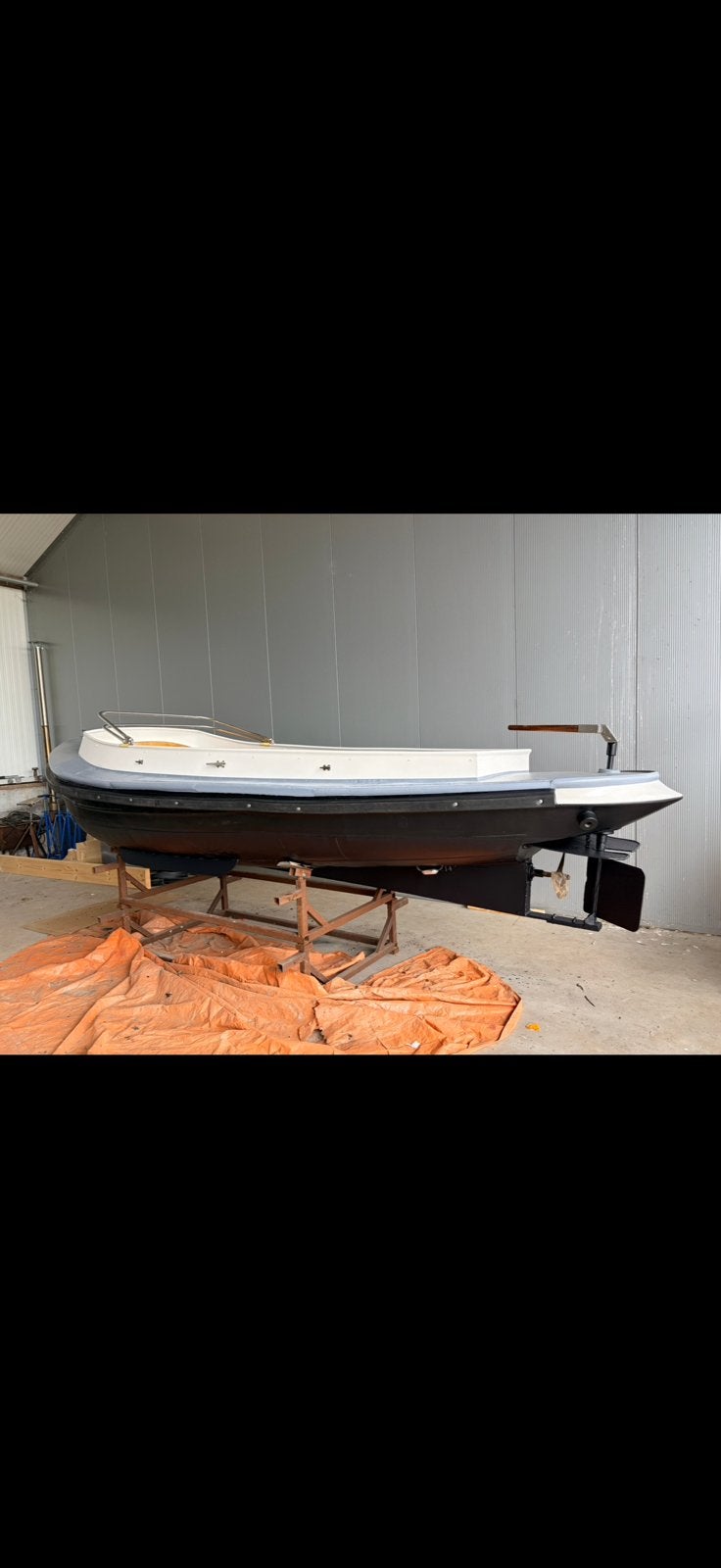 Stalen vletje 5.30 inboard diesel, Watersport en Boten, Ophalen, Staal, Binnenboordmotor, Diesel