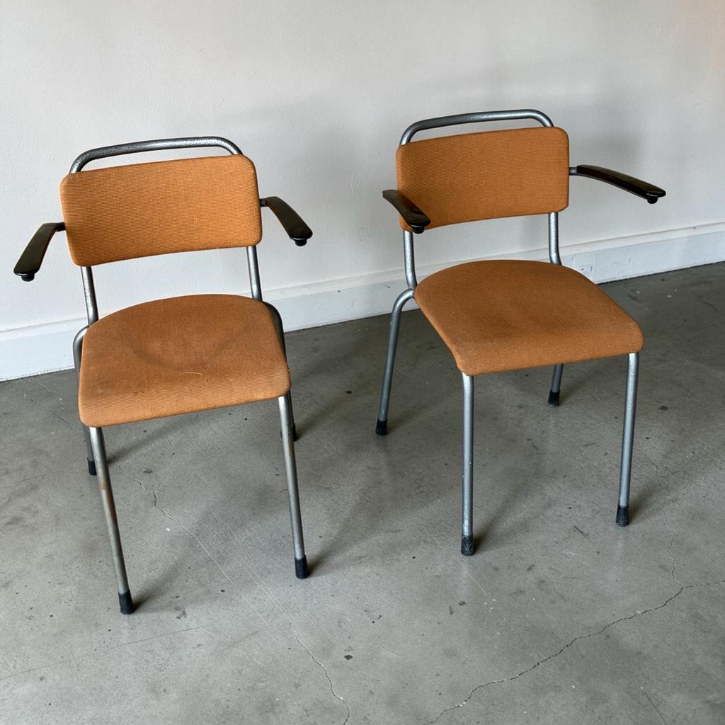 Set van 2 Gispen 208 vintage stoelen - JW Koch, Antiek en Kunst, Ophalen
