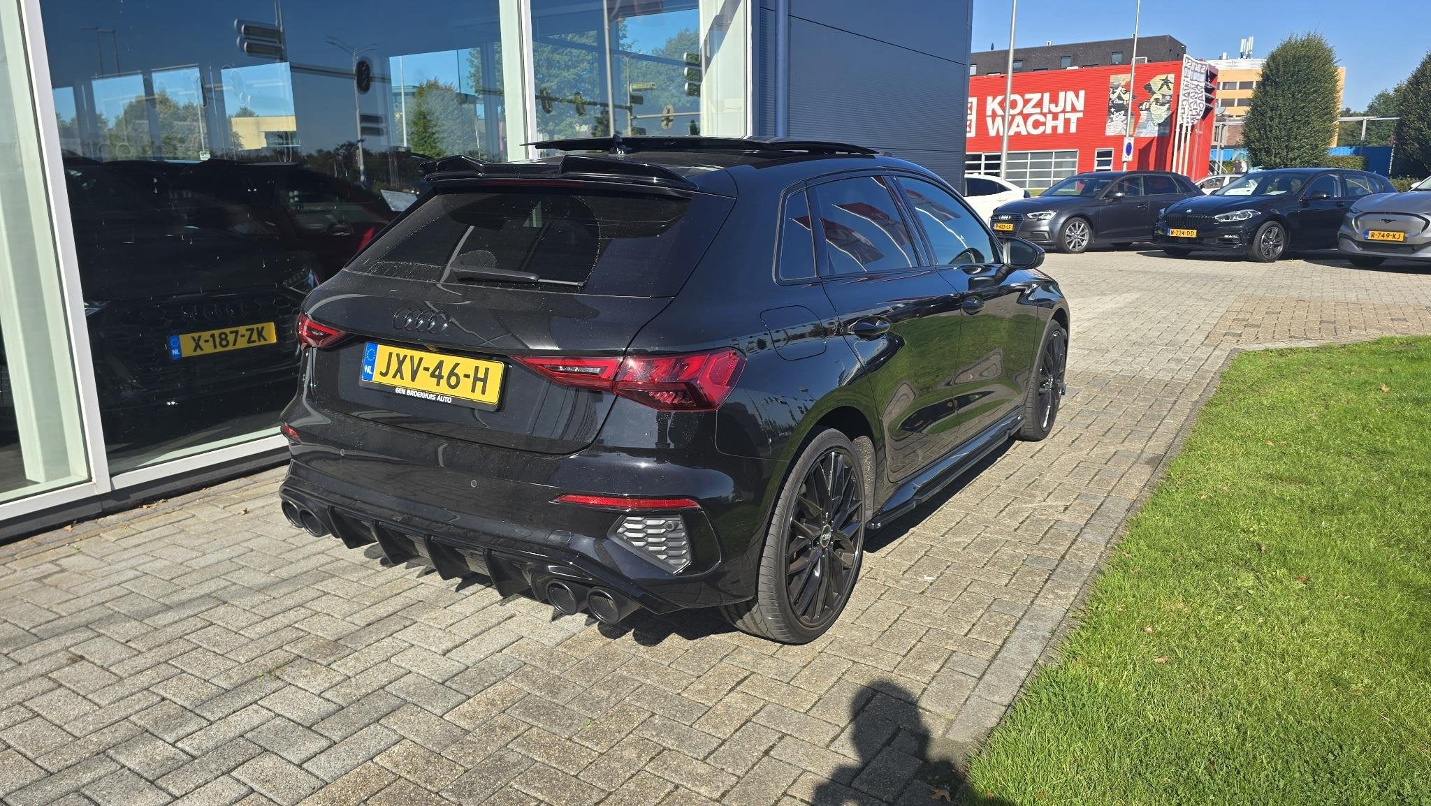 Audi A3 Sportback 45 TFSI e S edition Competition |Pano|B&O|, Gebruikt, 4 cilinders, Leder en Stof, Zwart
