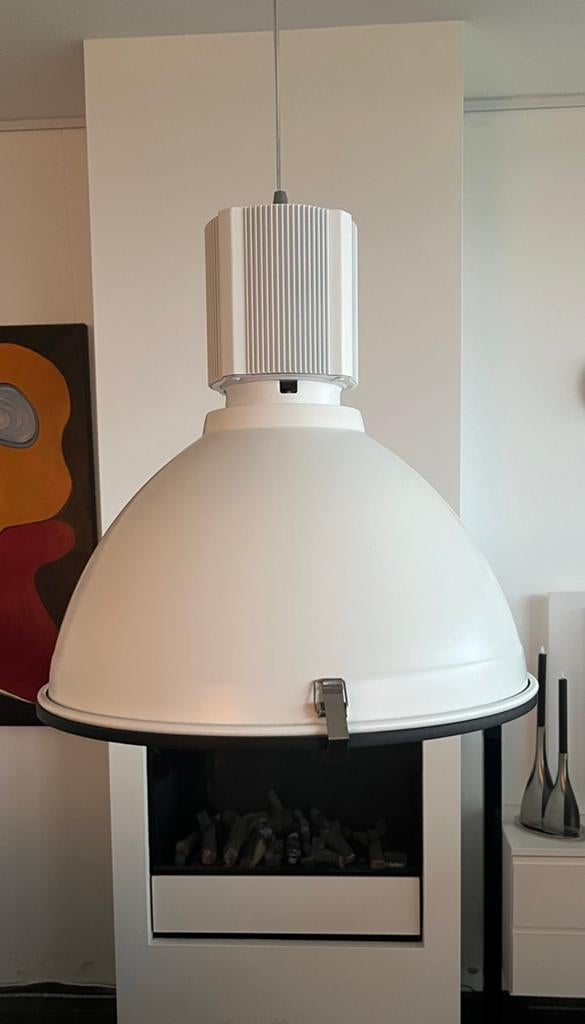 Hanglamp wit Warbier, Ophalen, Zo goed als nieuw, Glas, Minder dan 50 cm
