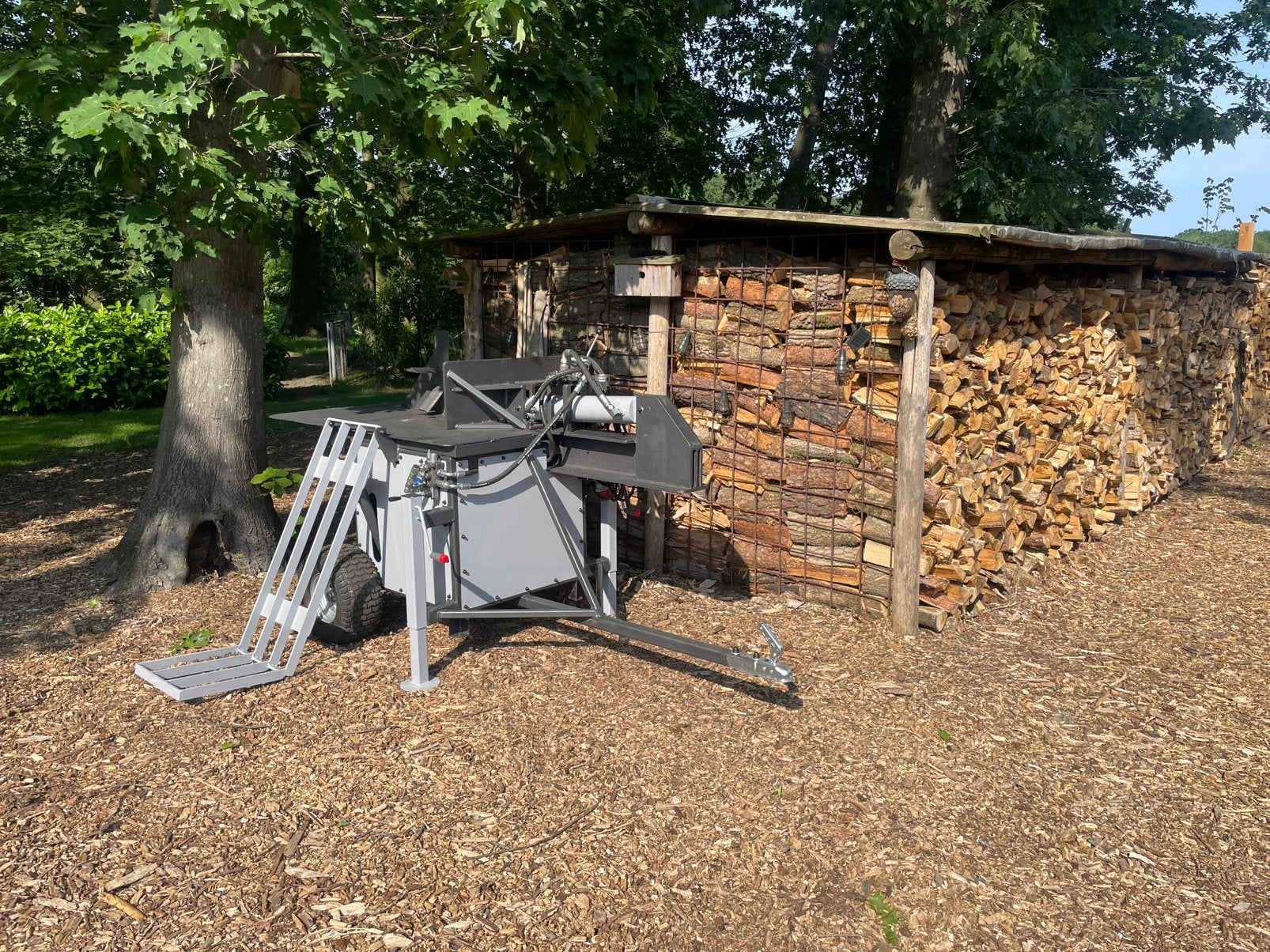 Houtklover 380V, Tuin en Terras, Kloofmachines, Ophalen, Zo goed als nieuw, Elektrisch, Liggend