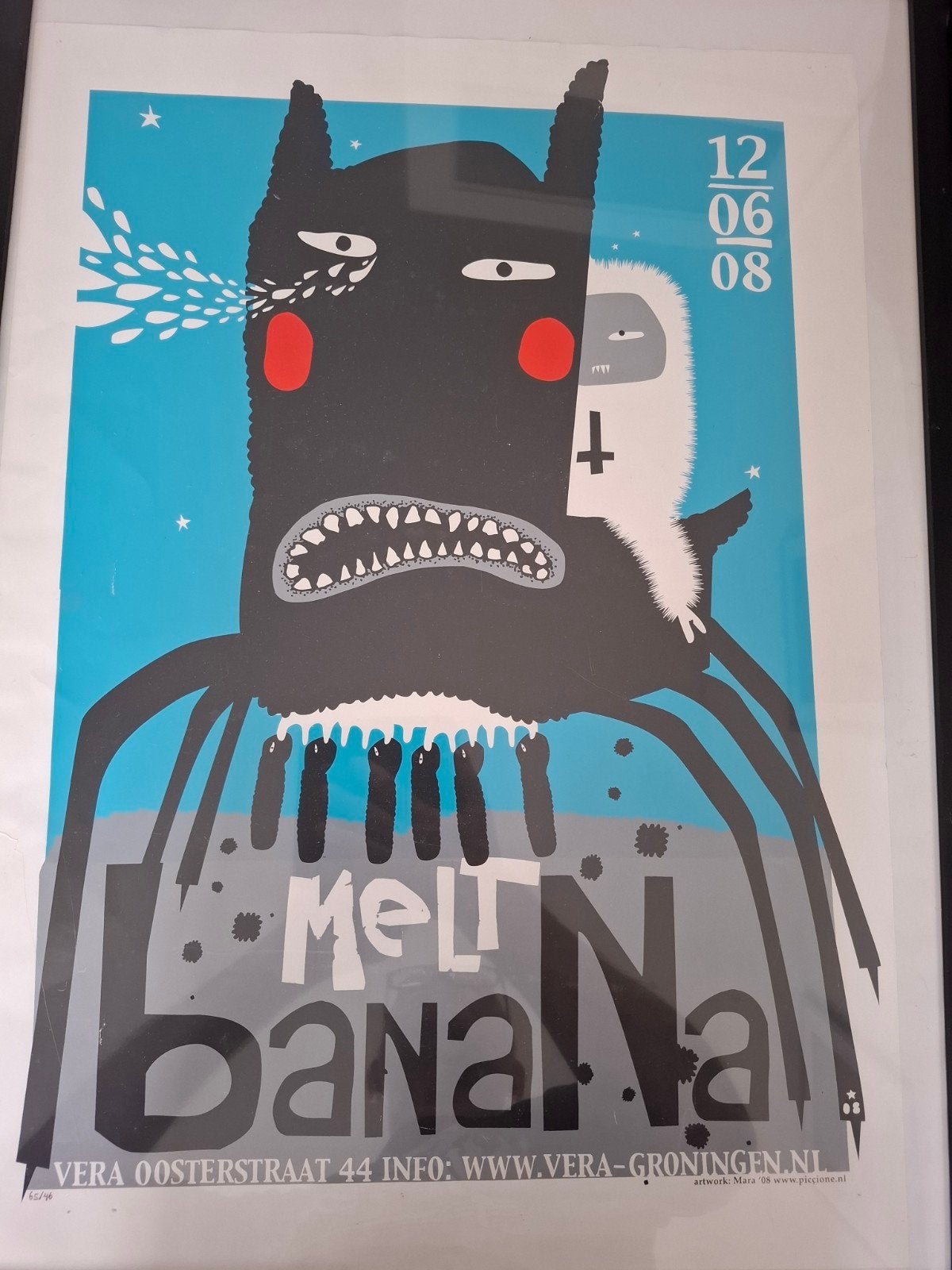 Melt Banana concertposter Vera Groningen 2008, Verzamelen, Ophalen of Verzenden