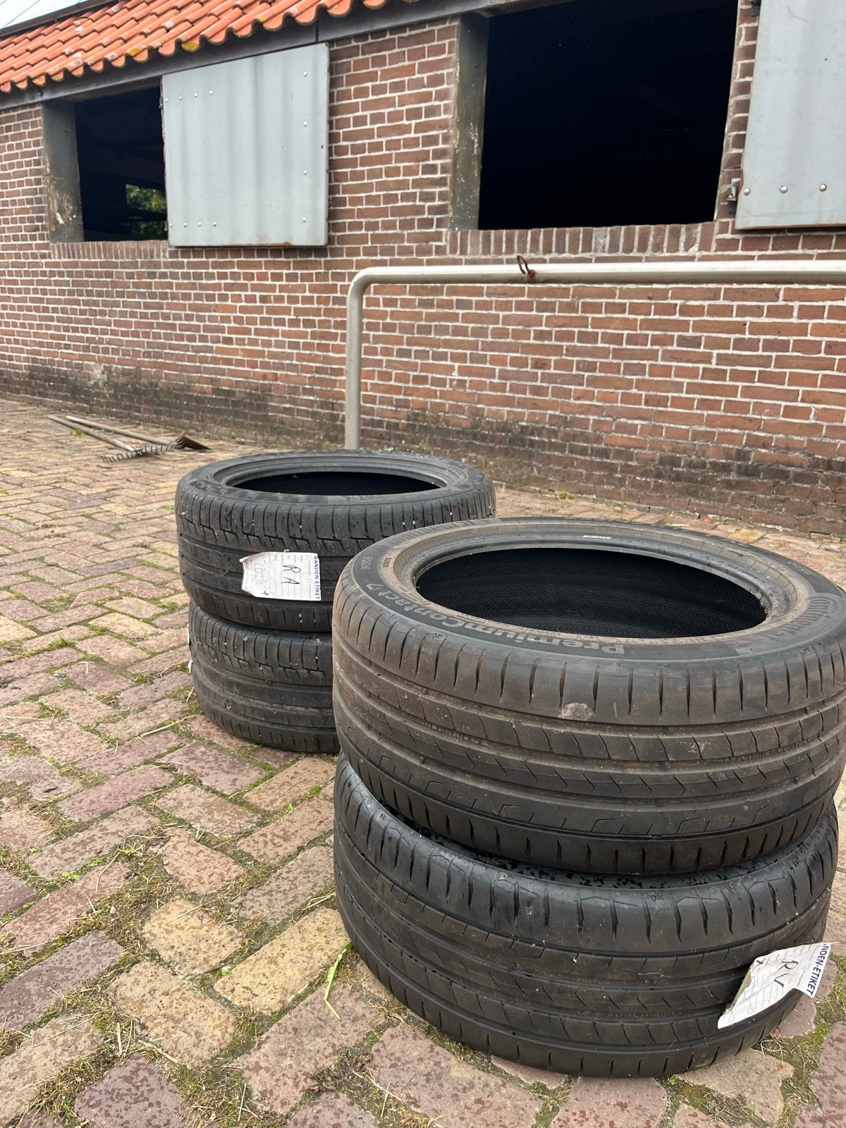 Set van 4 Continental PremiumContact 6 zomerbanden 235/45 R1, Gebruikt, 17 inch, Ophalen of Verzenden, 235 mm