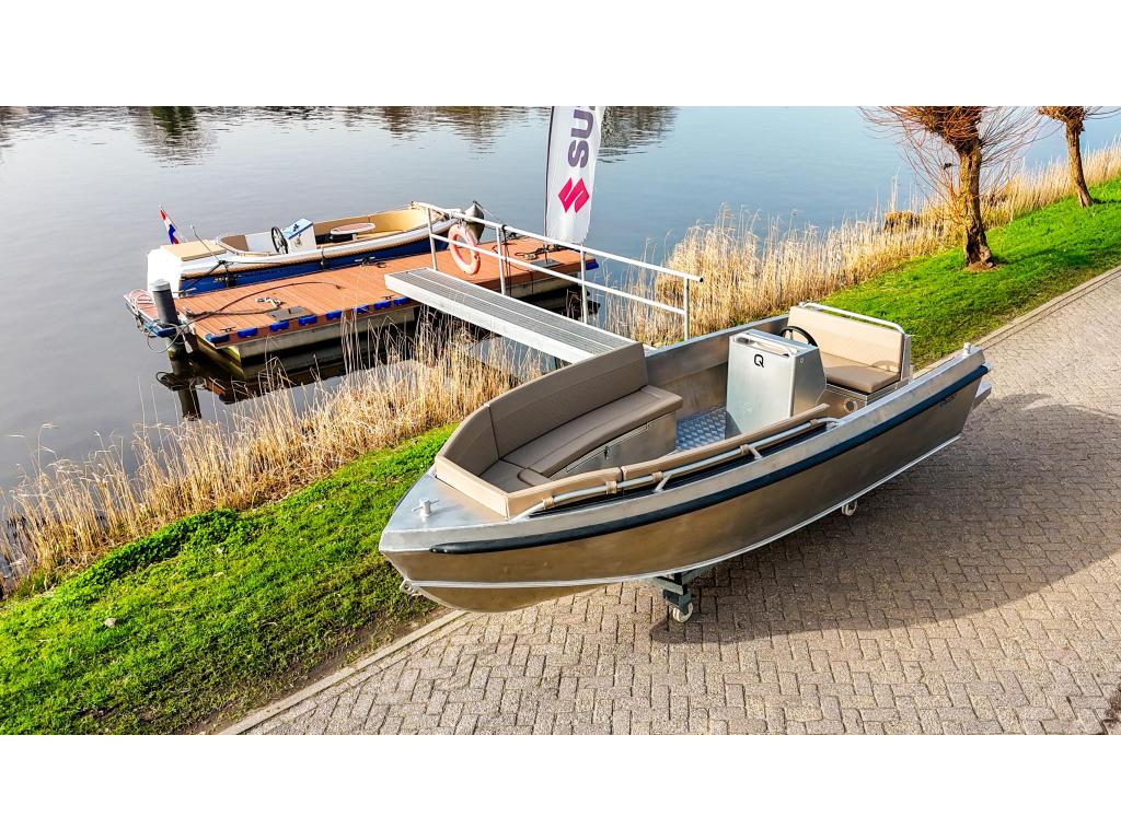 Luxe, zelflozende aluminium boot | Qwest S535 | Tot 60PK!, Watersport en Boten, Niet ingevuld, Tot 10 pk, Niet ingevuld, Niet ingevuld