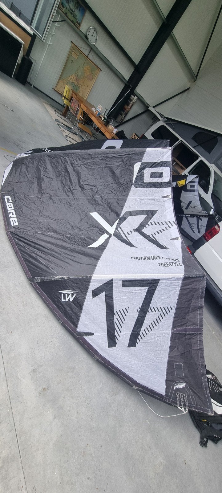 core xr5 17m2 in goede conditie, Watersport en Boten, Geen board, Ophalen, Gebruikt, 16 m² of meer