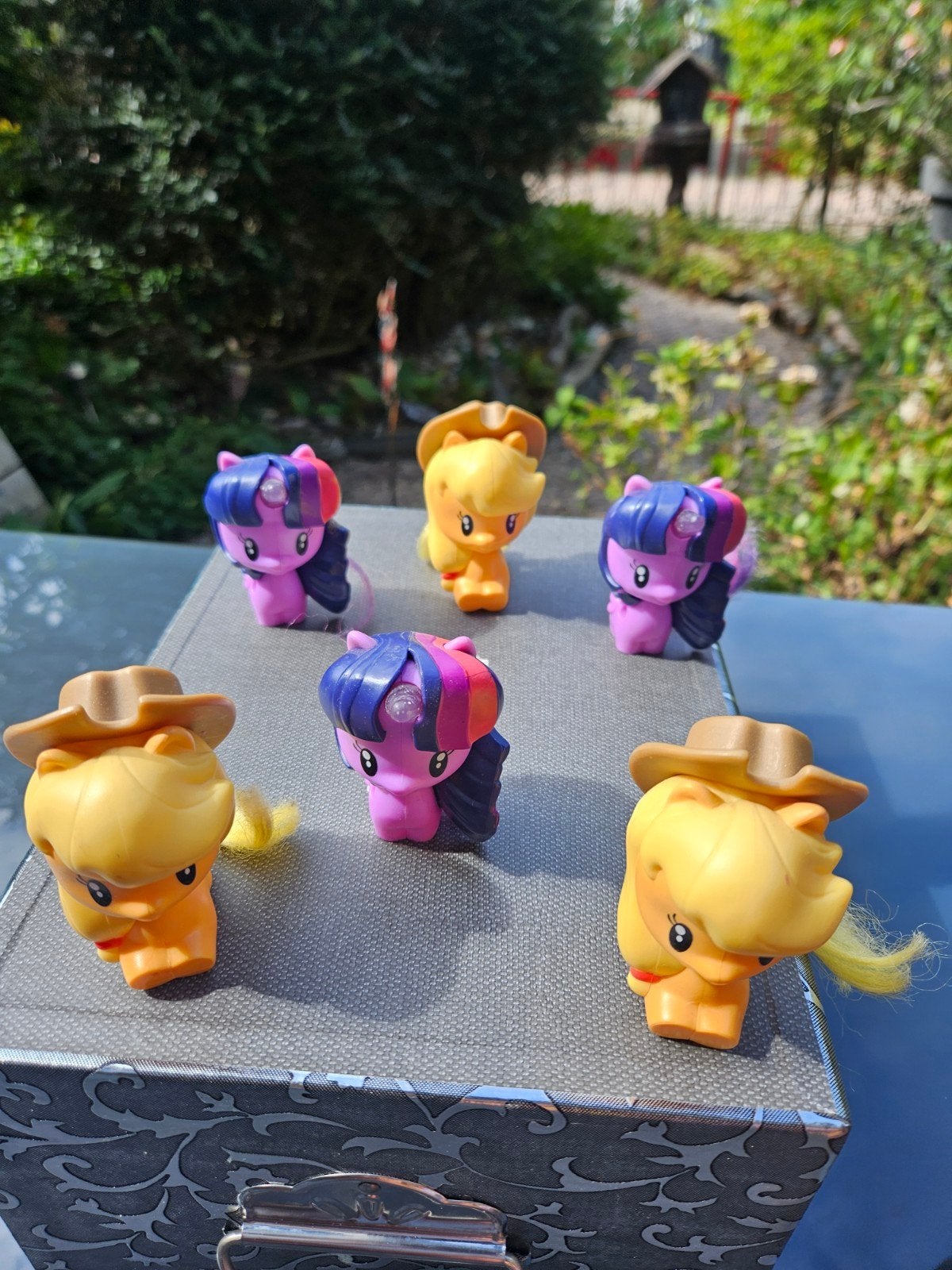 6 plastic paardjes Hasbro My Little Pony-achtig 8 cm hoog, Ophalen of Verzenden, Gebruikt