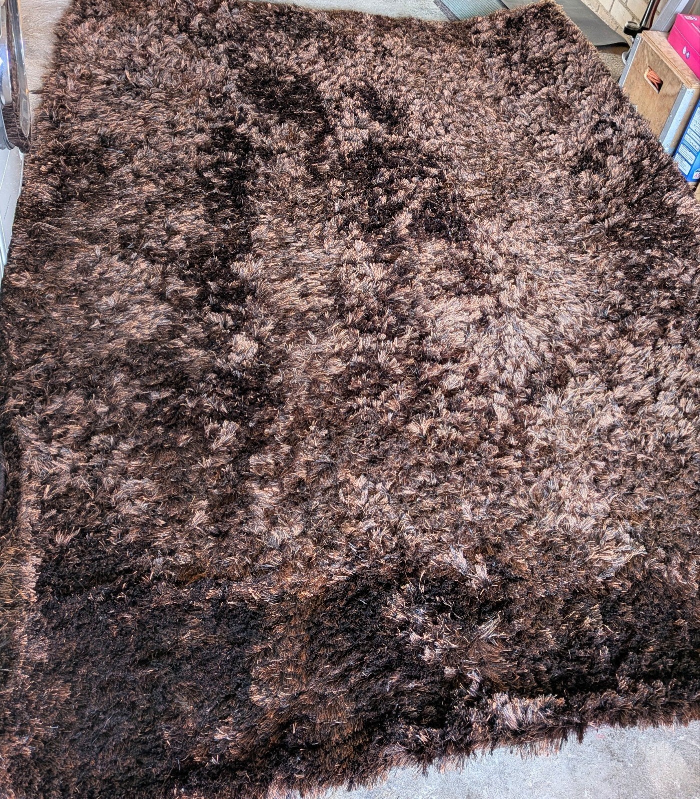 Brinker hoogpolig carpet 200 x 300, Huis en Inrichting, Ophalen, Gebruikt, Bruin, 200 cm of meer