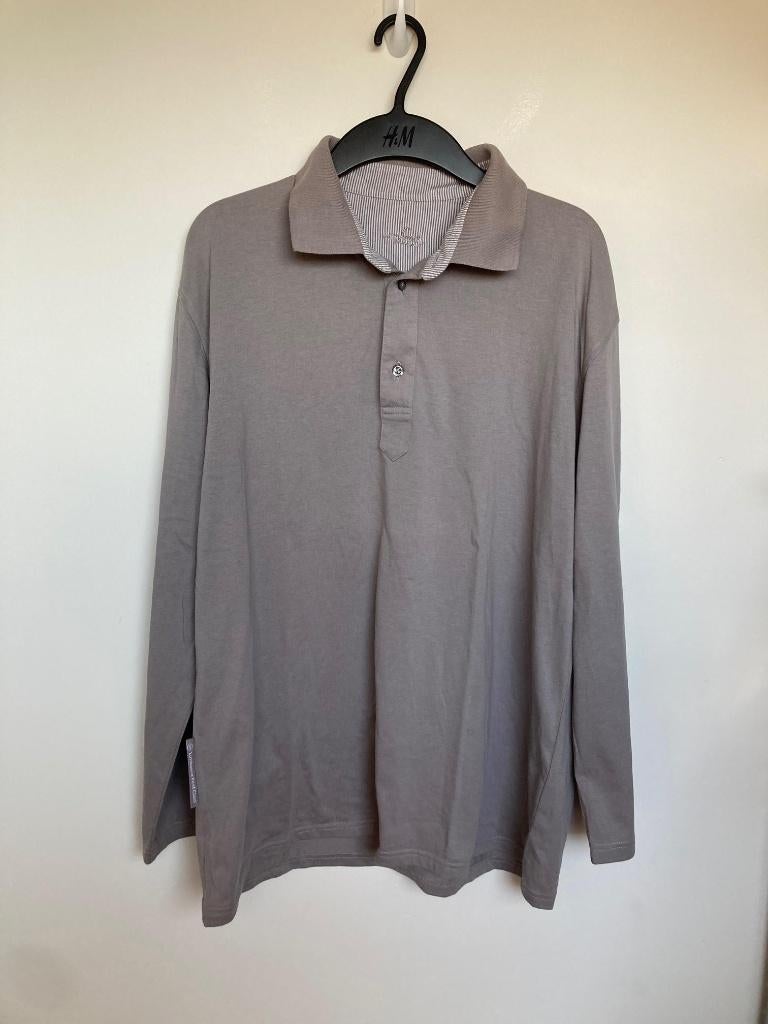 Van Laack for Lufthansa grijs poloshirt lange mouwen maat L, Kleding | Heren, Van Laack GmbH, Maat 48/50 (M), Ophalen of Verzenden