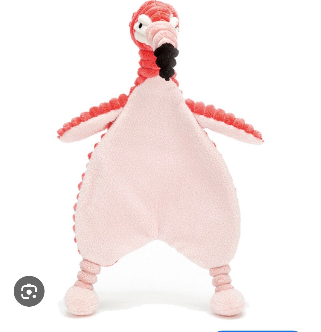 GEZOCHT: Jellycat Flamingo corduroy knuffel / knuffeldoek, Ophalen of Verzenden, Zo goed als nieuw, Overige typen
