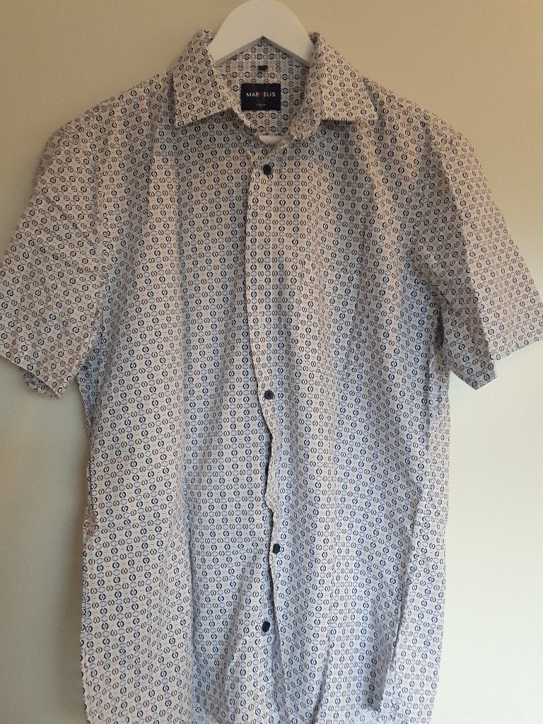 Overhemd Marvelis, Kleding | Heren, Ophalen of Verzenden, Zo goed als nieuw, Blauw