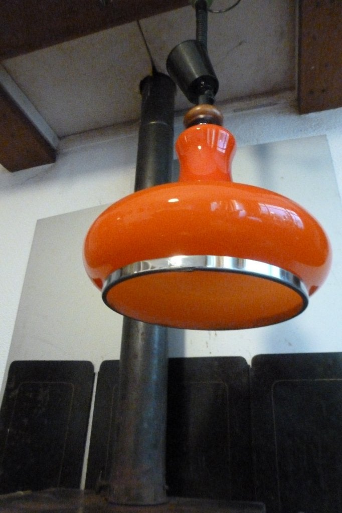 PEILL&PUTZLER,HANGLAMP,SIXTIES,ZEVENTIES,POP,VINTAGE, Gebruikt, Glas, SIXTIES,ZEVENTIES,POP,MID-CENTURY,SPACE AGE., E27 (groot)