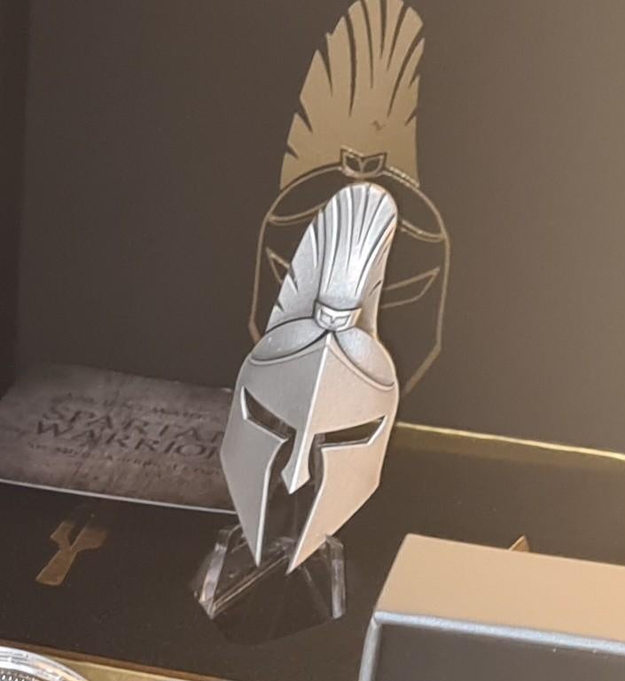 2021 Spartan Mask zilver munt, Ophalen of Verzenden, Zilver