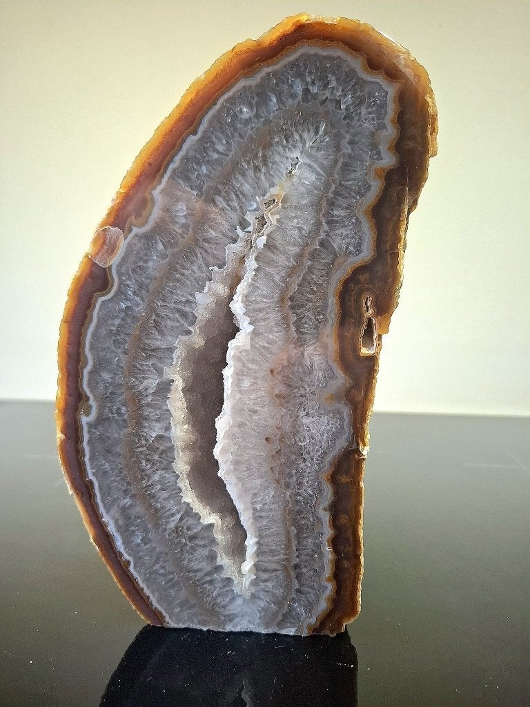 Schitterende Agaat Geode, Verzamelen, Mineralen en Fossielen, Ophalen of Verzenden, Mineraal