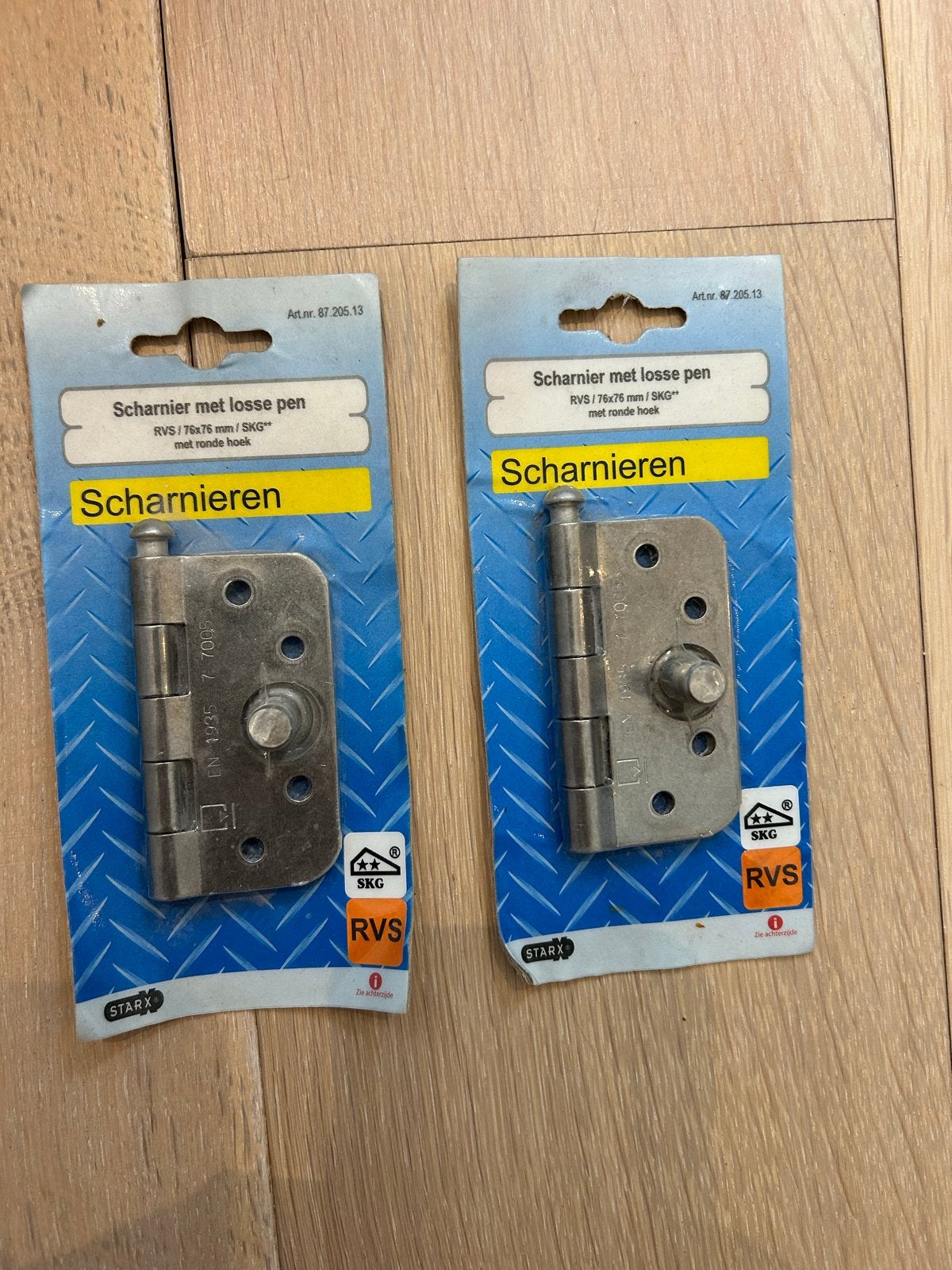 Nieuwe RVS Scharnieren met losse pen (2 stuks), Ophalen, Nieuw, Rvs, Scharnier