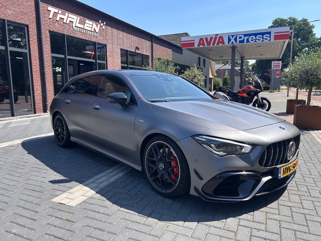 Mercedes-Benz CLA 45 S AMG 421pk 4MATIC+ AMG Speedshift DCT, Auto's, Mercedes-Benz, Automaat, CLA, Zwart, 4 cilinders