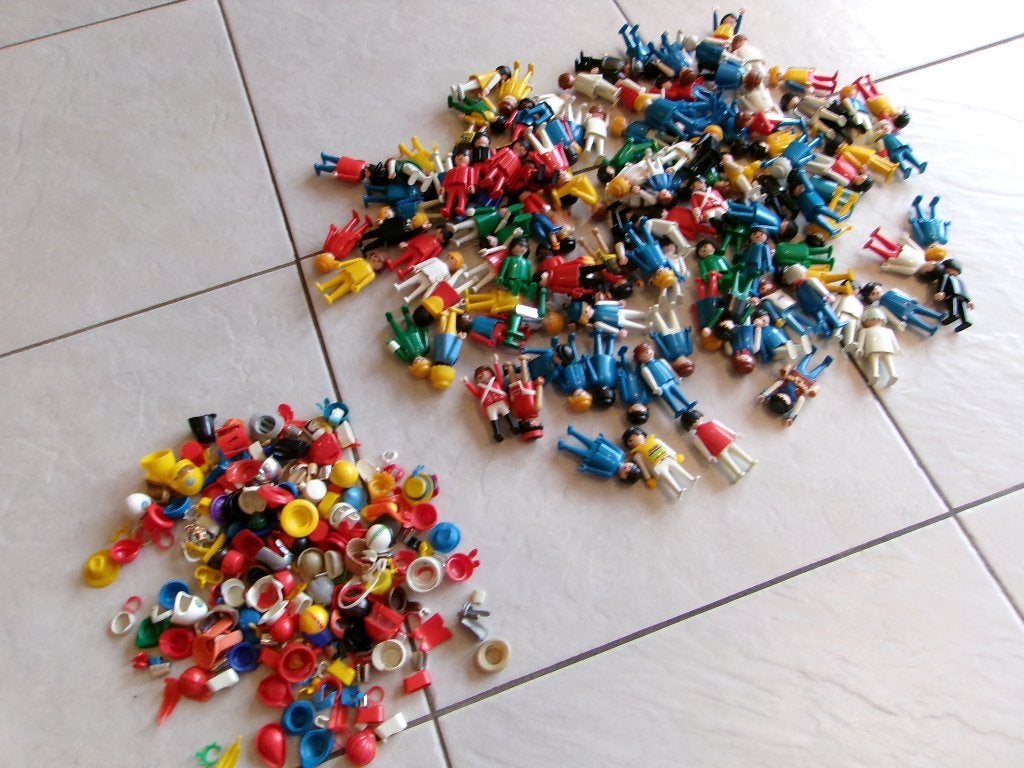 120 Playmobil Poppetjes (jaren 70 - 80), Ophalen of Verzenden, Gebruikt, Losse onderdelen, Figuren