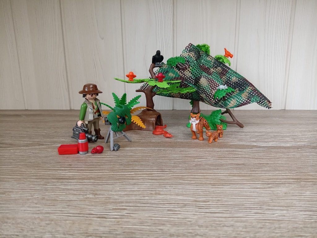 Playmobil school, glaswagen, jungle en kraampje, Verzenden, Gebruikt, Complete set