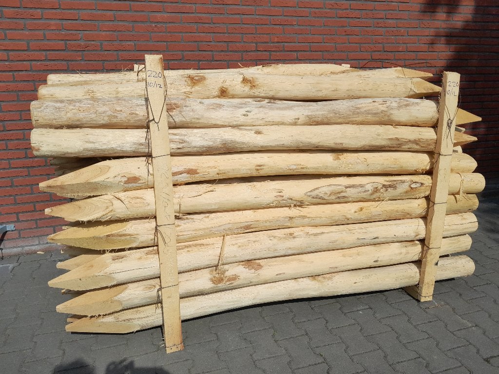 Robiniahouten palen, robinia paal 220cm lang 10-12cm dik, Tuin en Terras, Palen, Balken en Planken, Ophalen, Nieuw, 180 tot 250 cm