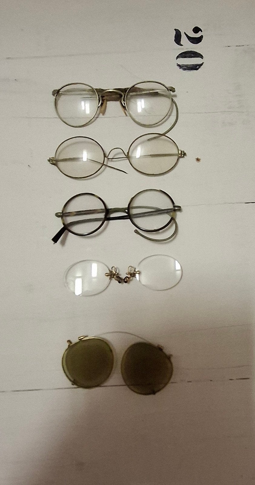Oude brillen - Diverse vintage monturen, Gebruikt, Overige kleuren, Bril, Ophalen