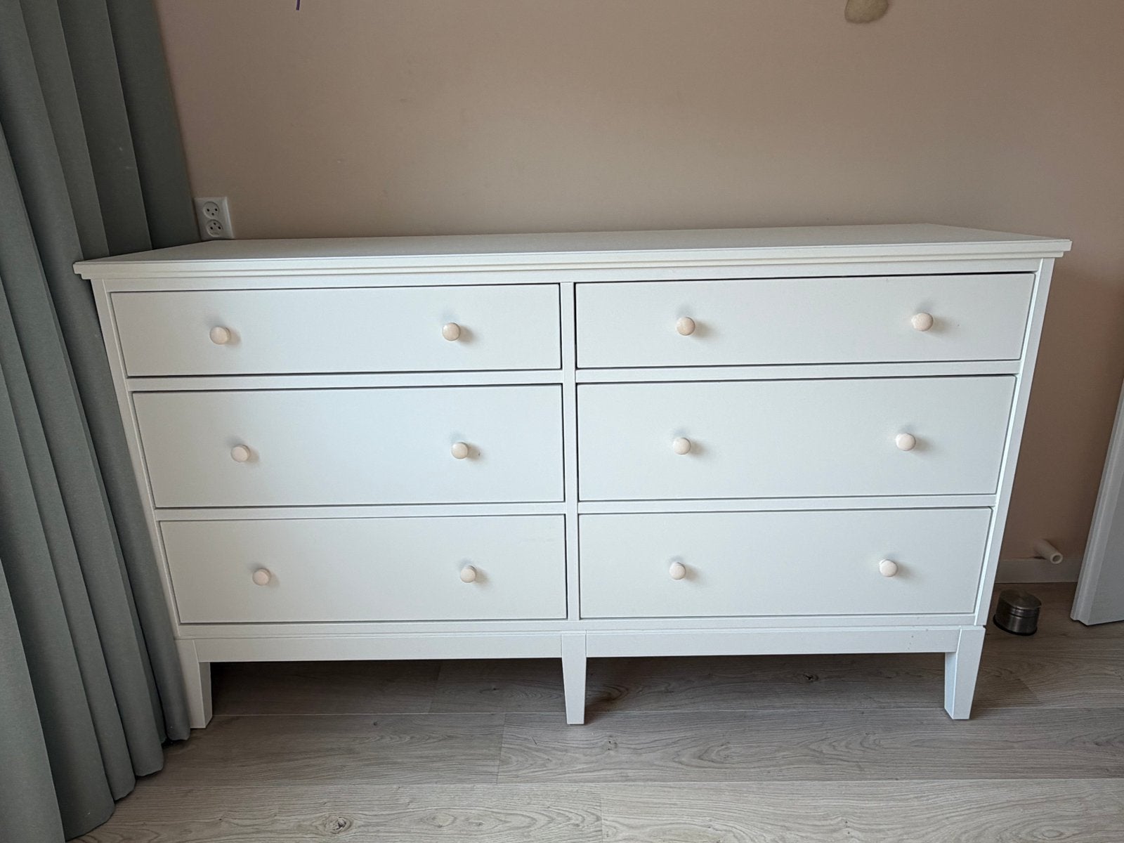 IKEA IDANAS kast 162x95cm met zalmkleurige knopjes, Ophalen, Gebruikt, 5 laden of meer, 150 tot 200 cm
