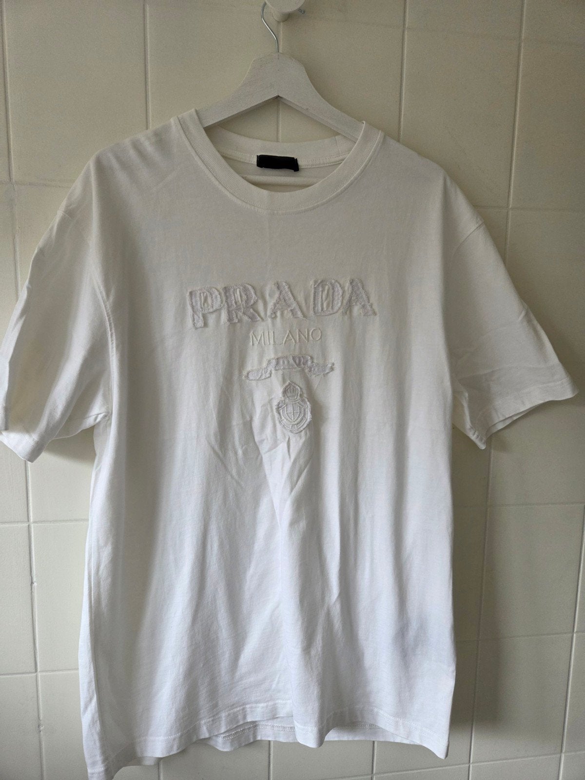 prada t shirt l, Kleding | Heren, Ophalen of Verzenden, Nieuw, Wit