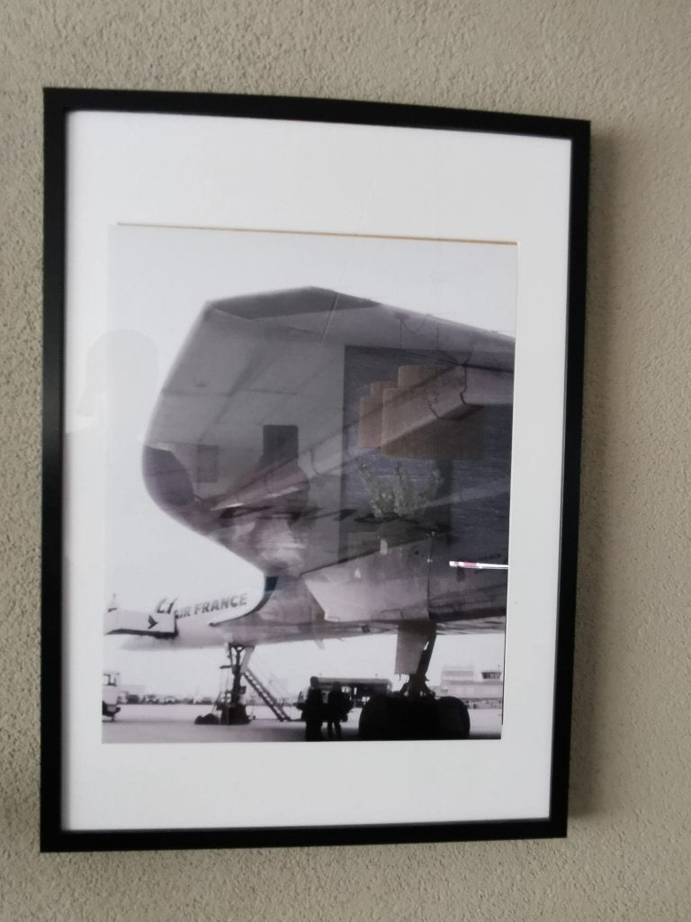 Poester Air France Concorde vliegtuig, Verzamelen, Ophalen, Gebruikt, Overige typen