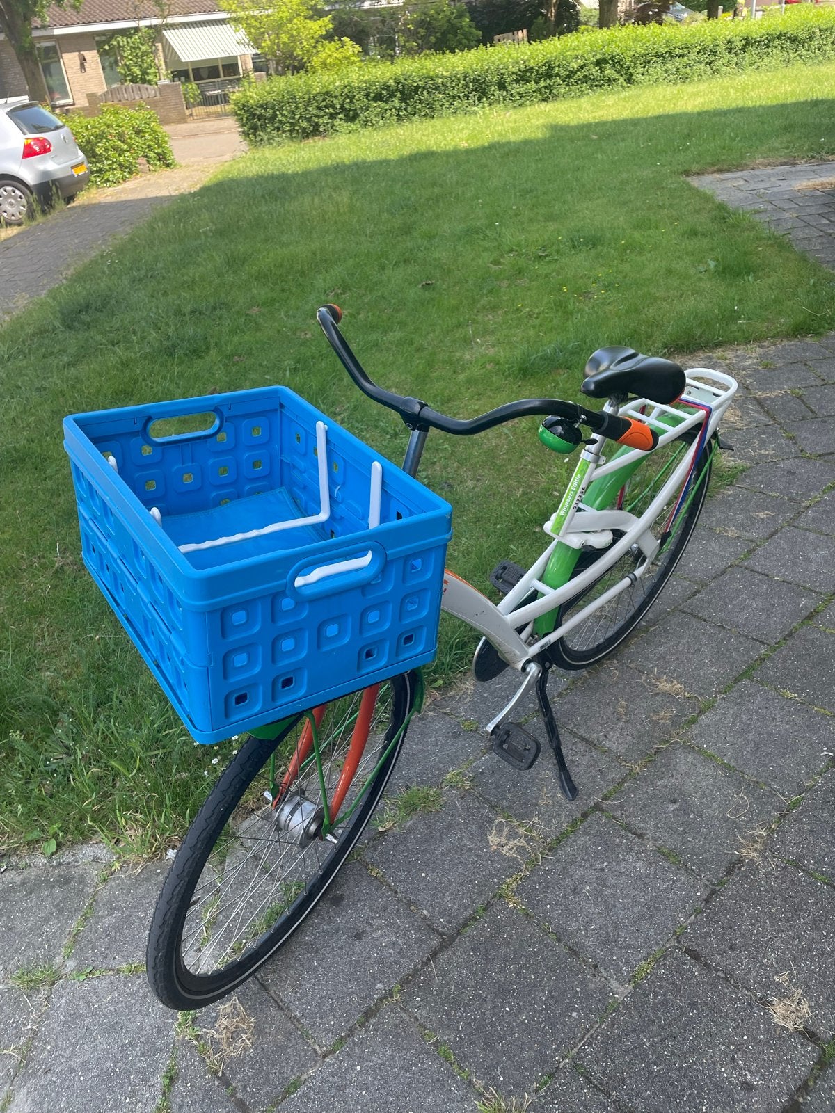 Stevige transportfiets met krat - Ideaal voor dagelijks gebr, Ophalen, Gebruikt, Terugtraprem, Overige merken