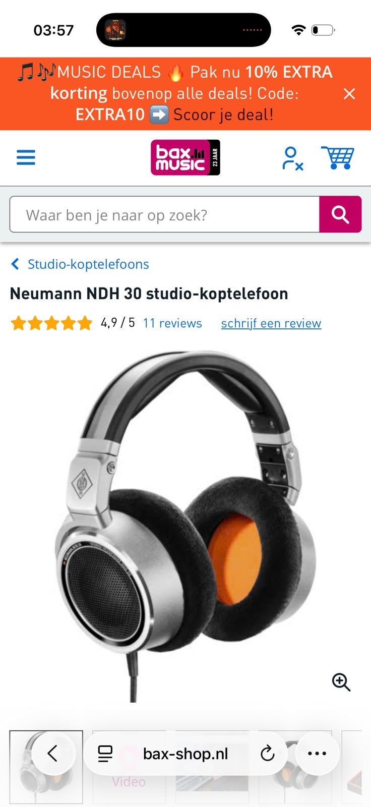 Neumann Ndh 30 studio headphones, Ophalen, Zo goed als nieuw, Overige merken