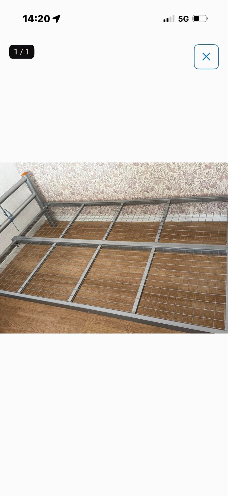 Twijfelaar bedframe aluminium, Ophalen, Gebruikt, Twijfelaar, 120 cm