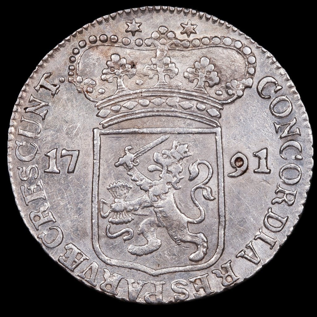 Zilveren dukaat Zeeland 1791. Zfr/ Pr., Vóór koninkrijk, Zilver, Losse munt, Overige waardes