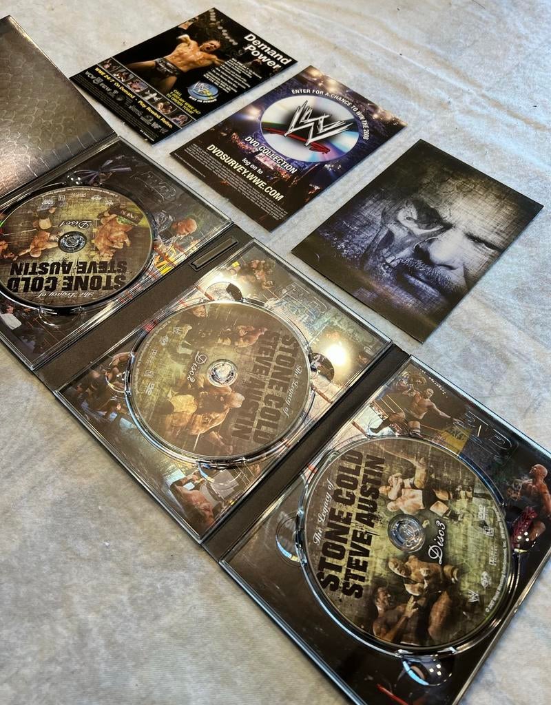 WWE Legacy Stone Cold Steve Austins 3 Dvd-Collectors Edition, Vanaf 16 jaar, Ophalen of Verzenden, Zo goed als nieuw