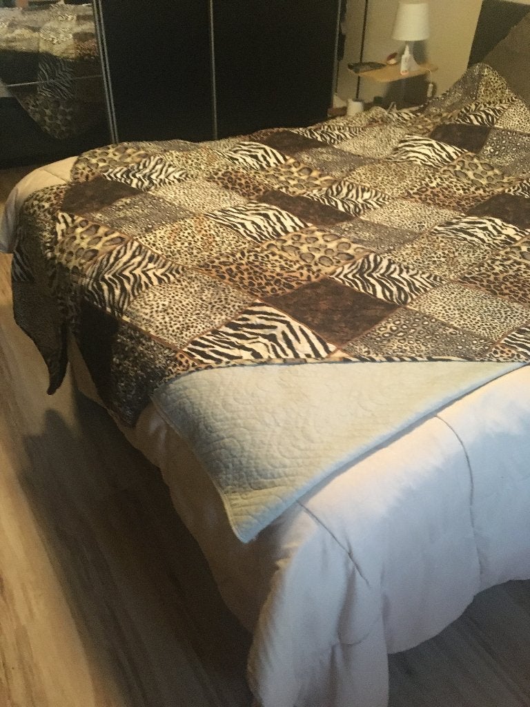 2 persoons bank overtrek tijgerlook/+ donker bruin, Ophalen, 150 tot 200 cm, Nieuw, Tweepersoons