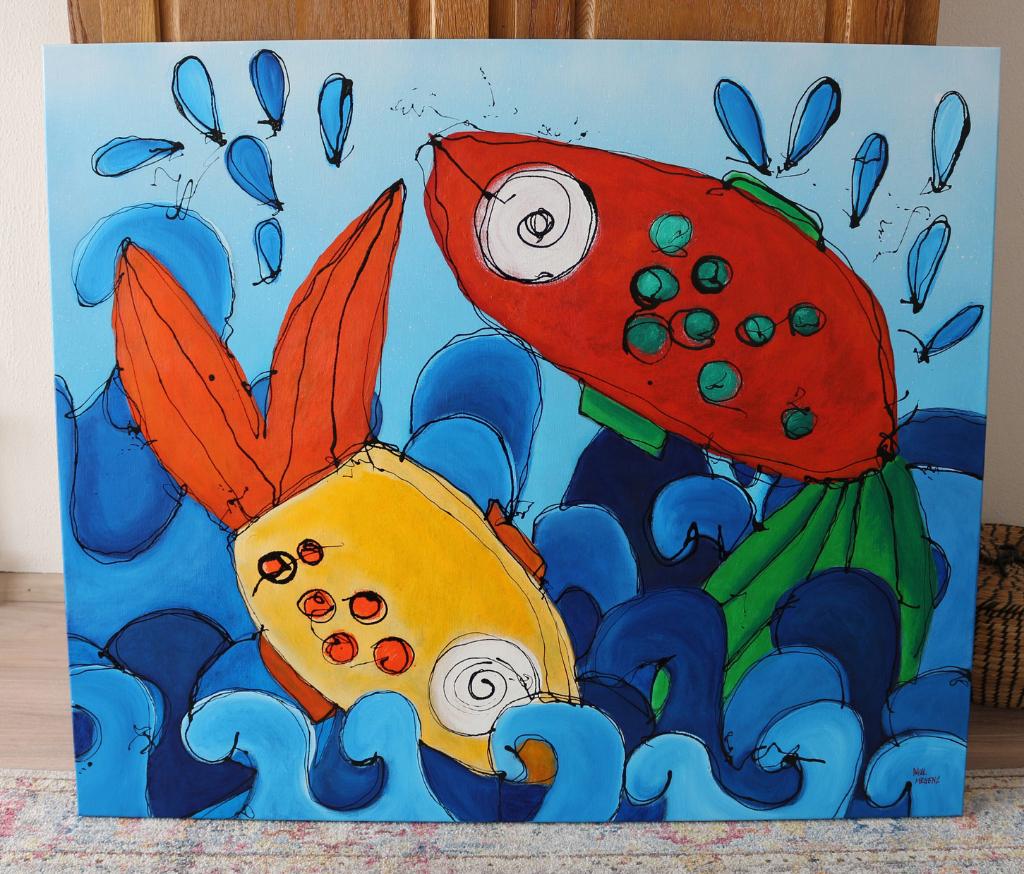 Groot schilderij 'in de lente', Ophalen