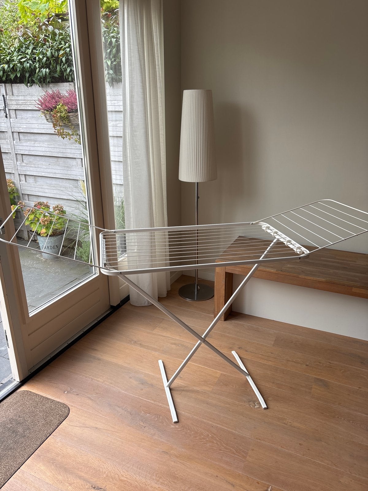 Wit droogrek - zo goed als nieuw, Tuin en Terras, Ophalen, Zo goed als nieuw, Wasrek
