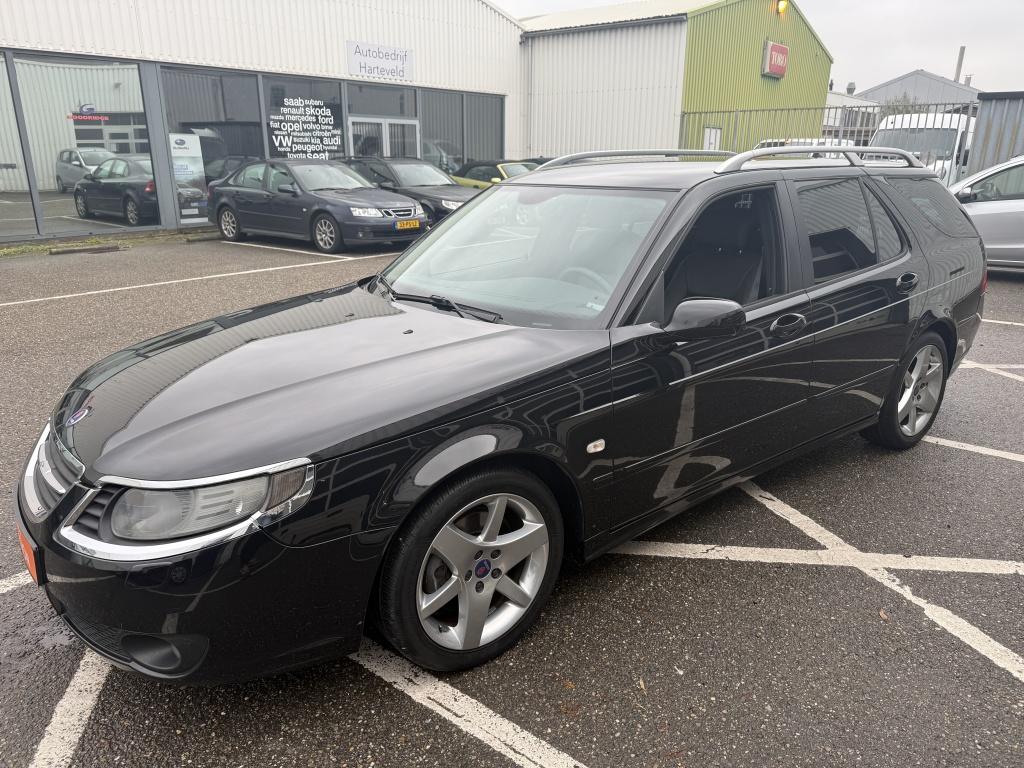 Saab 9-5 Estate 2.3 Turbo Aero - Zeer nette auto (bj 2007), Auto's, Saab, 12 maanden, Zwart, 4 cilinders, Navigatiesysteem