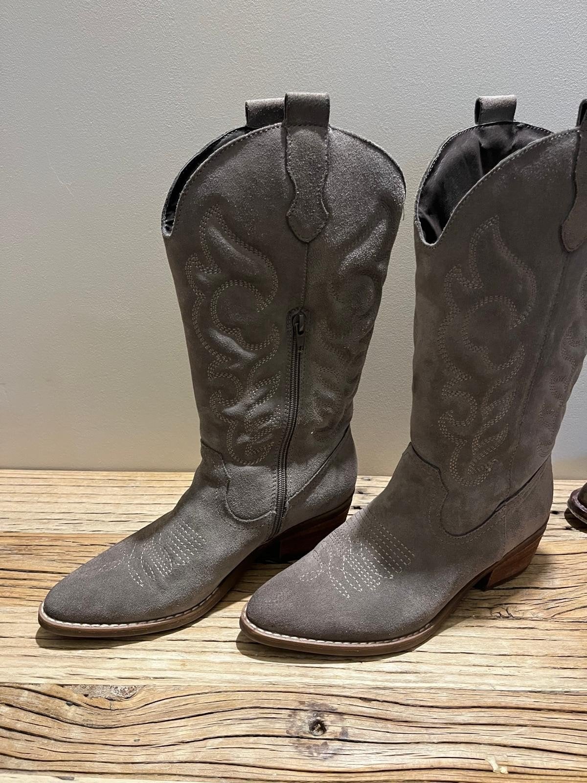 Suède dames laarzen taupe kleur maat 38, Kleding | Dames, Ophalen of Verzenden, Gedragen, Overige kleuren, Lage of Enkellaarzen