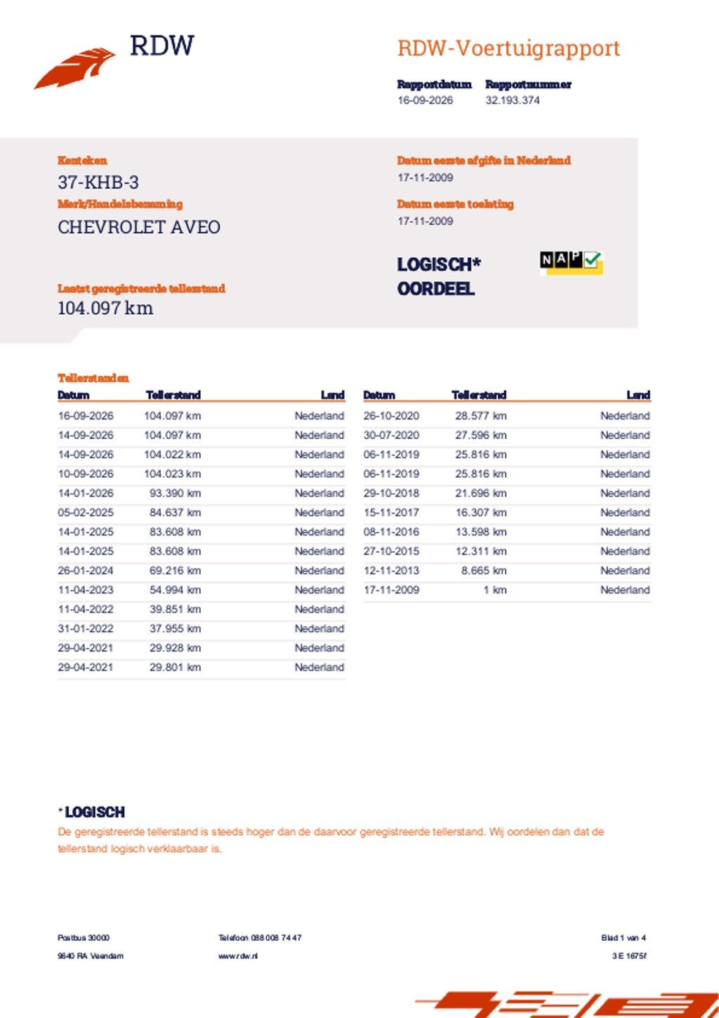 Chevrolet Aveo 1.2 16V L NIEUWE APK KOPPELING DISTR. KETTING, Auto's, Voorwielaandrijving, Aveo, 4 cilinders, Origineel Nederlands