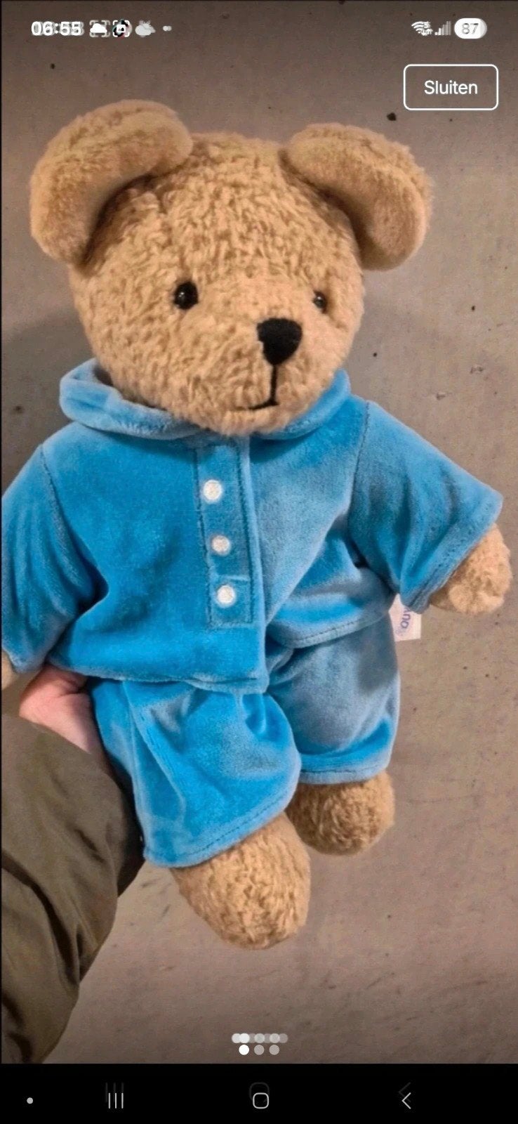 Noukie's teddybeer in goede staat, Ophalen
