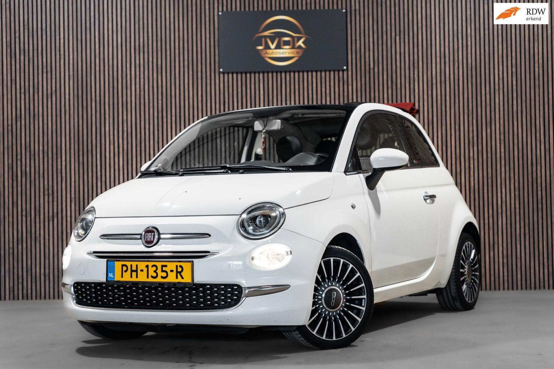 Fiat 500 C 0.9 TwinAir Turbo Lounge, Auto's, Gebruikt, Cabriolet, Wit, Bedrijf