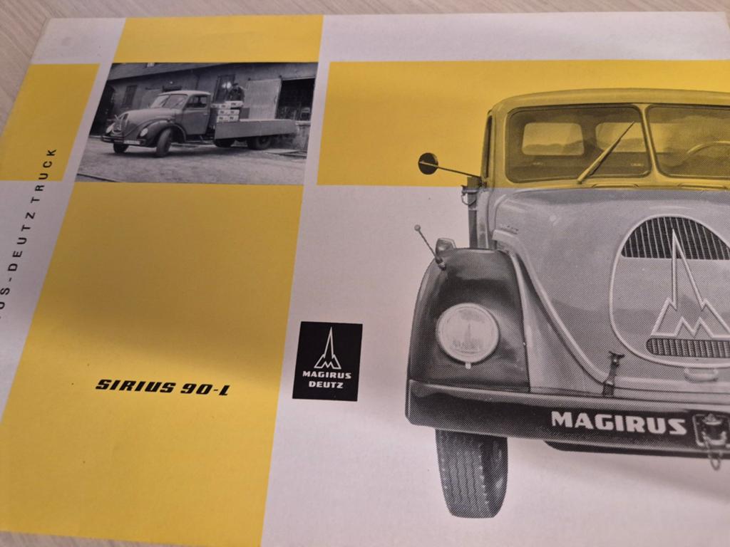 1960 Magirus vrachtwagens folder Torpedo front trucks folder, Ophalen of Verzenden, Zo goed als nieuw, Overige merken
