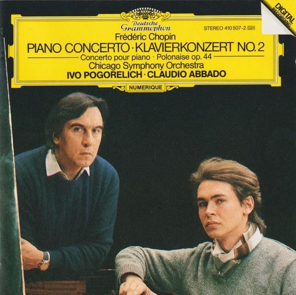 Chopin - Piano concerto 2 / Polonaise op. 44 Pogorelich  DG, Ophalen of Verzenden, Romantiek, Zo goed als nieuw, Orkest of Ballet
