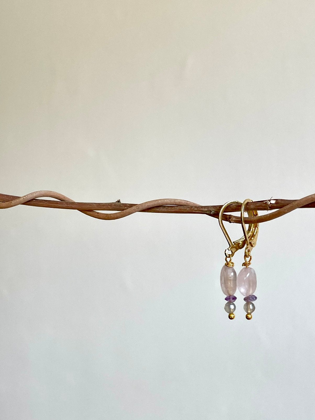 Amethist oorbellen, Sieraden, Tassen en Uiterlijk, Oorbellen, Hangers, Paars, Nieuw, Ophalen of Verzenden