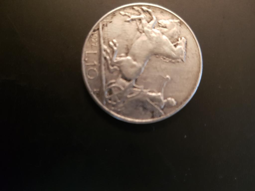 10 lire 1927 R  zilver italie, Postzegels en Munten, Ophalen of Verzenden, Italië, Zilver
