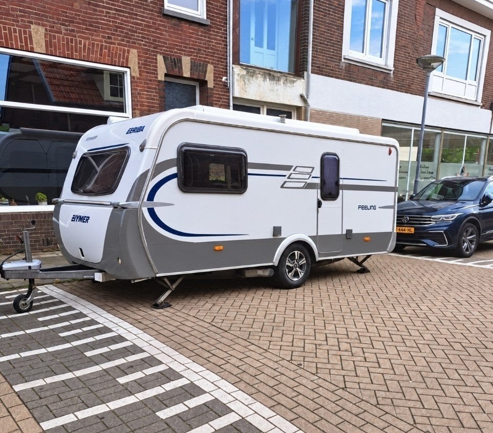 Eriba Feeling 425 (Hymer) - Compacte en complete caravan, Caravans en Kamperen, Particulier, Fietsenrek, 4 tot 5 meter, Eriba