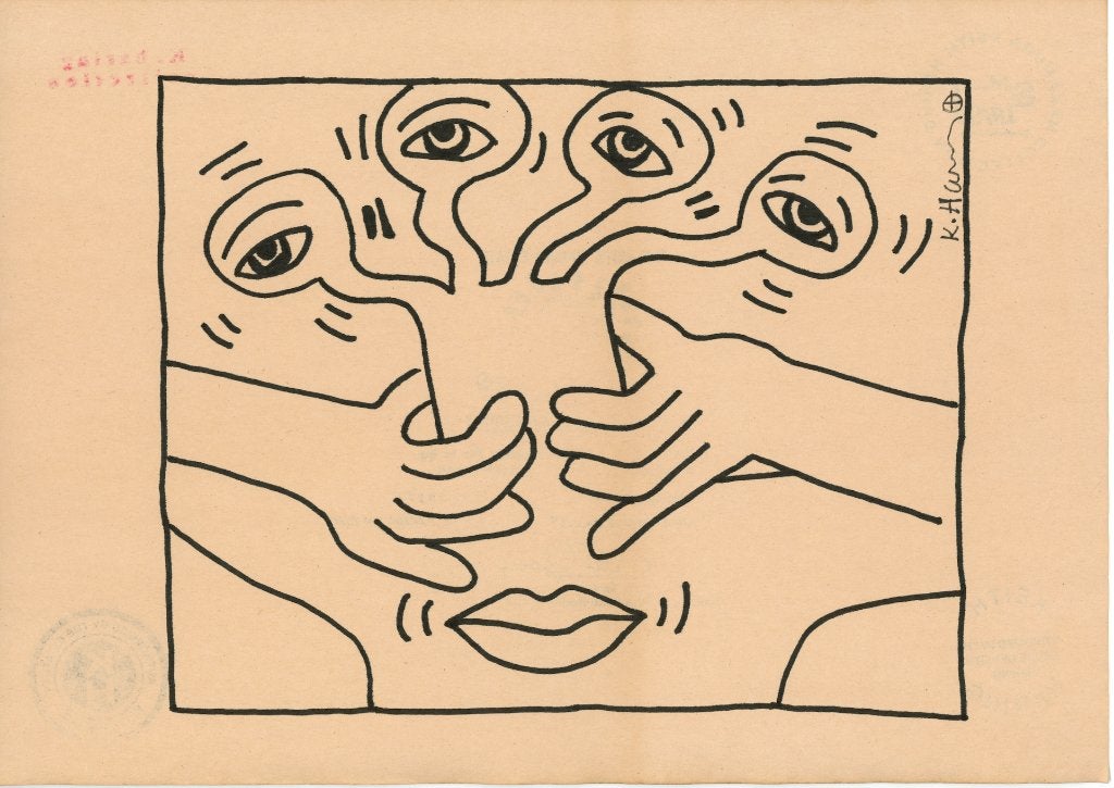 Keith Haring Artwork, Antiek en Kunst, Kunst | Schilderijen | Modern, Ophalen of Verzenden