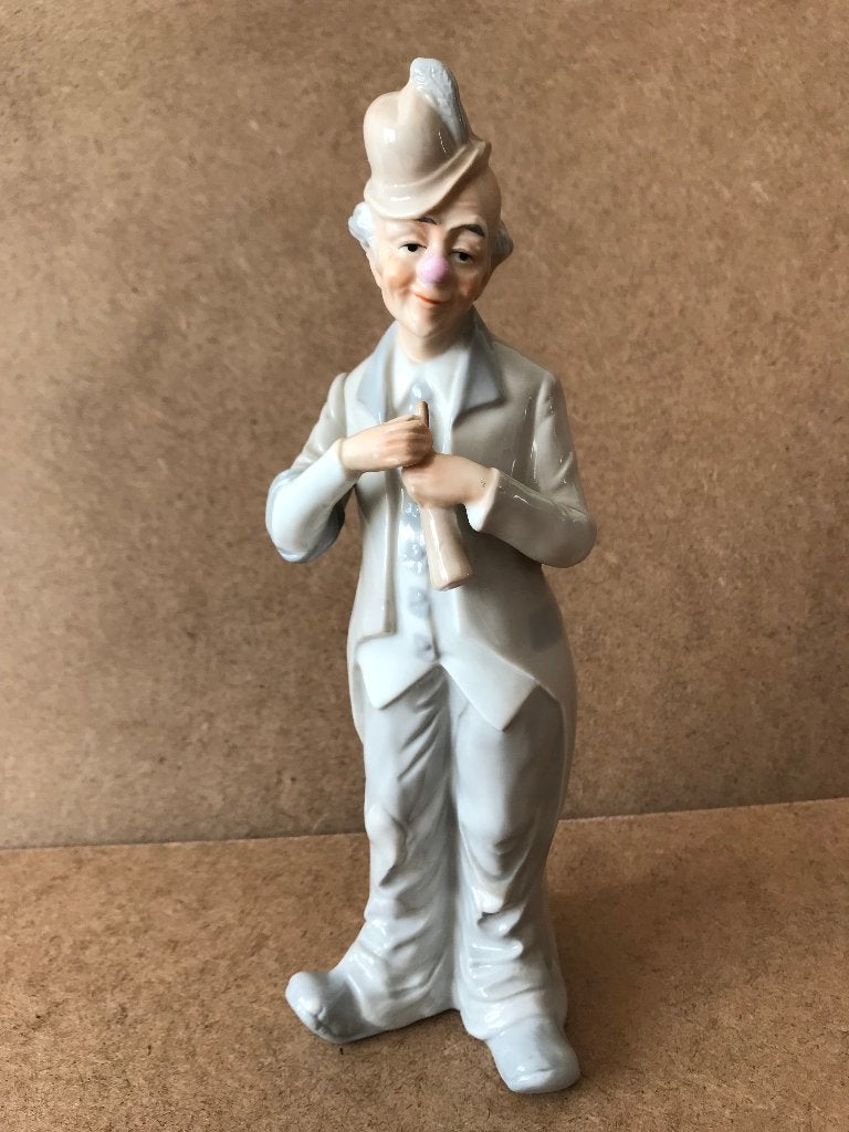 Beeldje Clown Muzikant 24 cm, Ophalen of Verzenden, Zo goed als nieuw, Mens